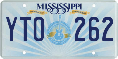 MS license plate YTO262