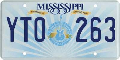 MS license plate YTO263