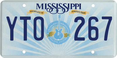 MS license plate YTO267