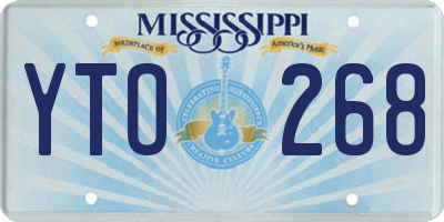 MS license plate YTO268