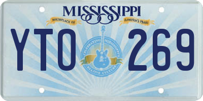 MS license plate YTO269