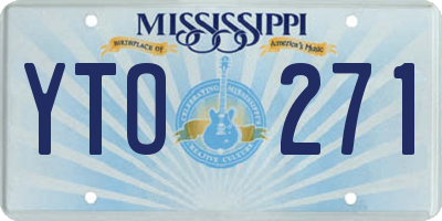 MS license plate YTO271
