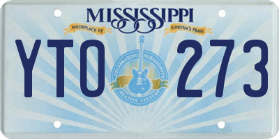 MS license plate YTO273