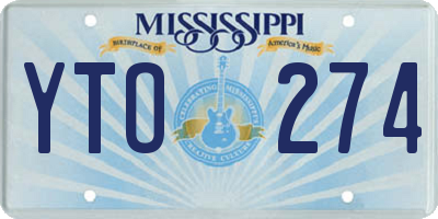 MS license plate YTO274