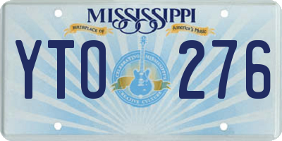 MS license plate YTO276