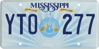 MS license plate YTO277