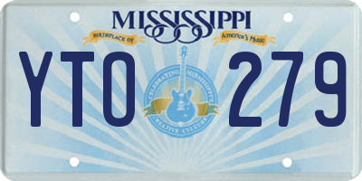 MS license plate YTO279