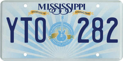 MS license plate YTO282