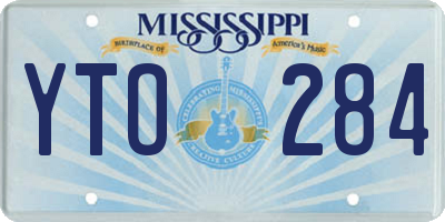 MS license plate YTO284
