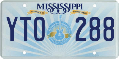 MS license plate YTO288