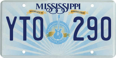 MS license plate YTO290