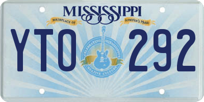 MS license plate YTO292