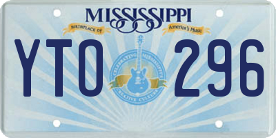 MS license plate YTO296
