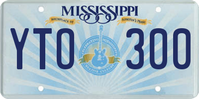 MS license plate YTO300
