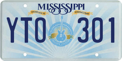 MS license plate YTO301