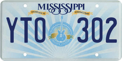 MS license plate YTO302