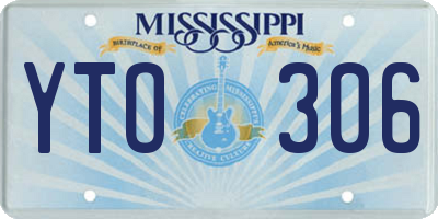 MS license plate YTO306