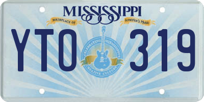 MS license plate YTO319