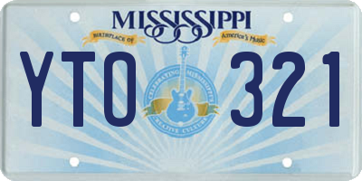 MS license plate YTO321