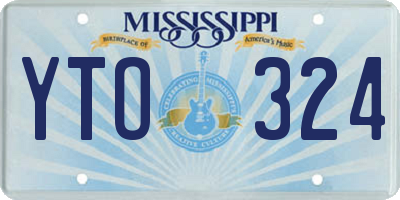 MS license plate YTO324