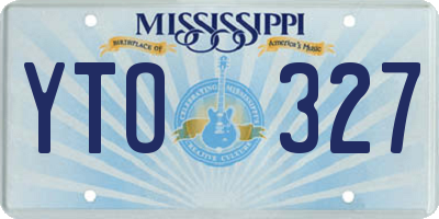 MS license plate YTO327