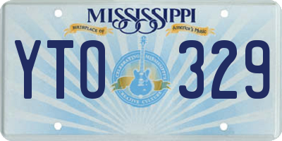 MS license plate YTO329