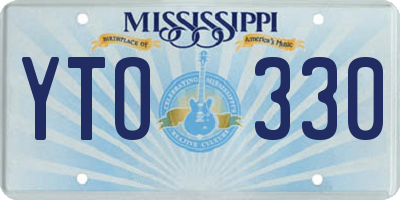 MS license plate YTO330
