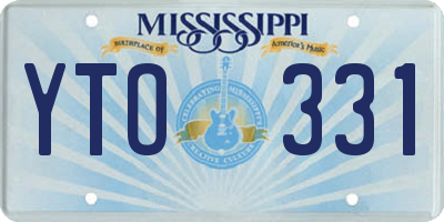 MS license plate YTO331