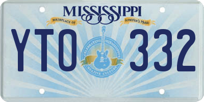 MS license plate YTO332