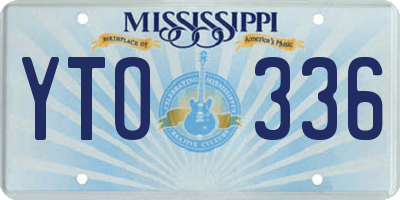 MS license plate YTO336