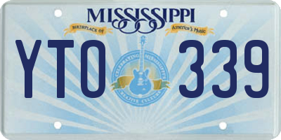 MS license plate YTO339
