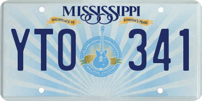 MS license plate YTO341