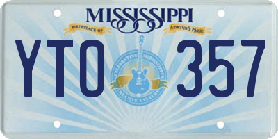 MS license plate YTO357