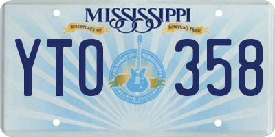 MS license plate YTO358
