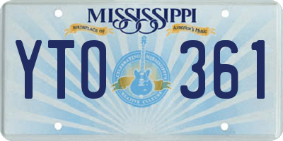 MS license plate YTO361