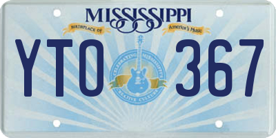 MS license plate YTO367