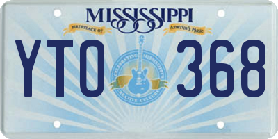 MS license plate YTO368