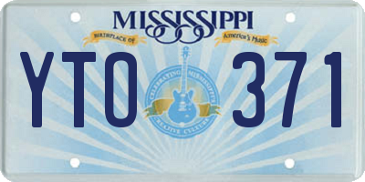MS license plate YTO371