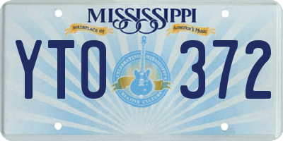 MS license plate YTO372