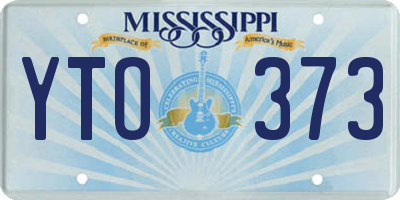 MS license plate YTO373