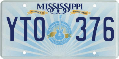 MS license plate YTO376