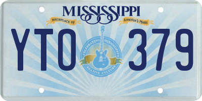 MS license plate YTO379
