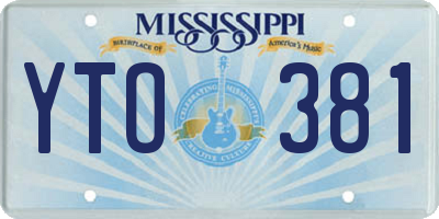MS license plate YTO381