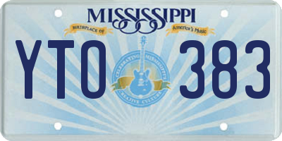 MS license plate YTO383