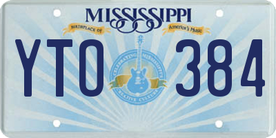 MS license plate YTO384