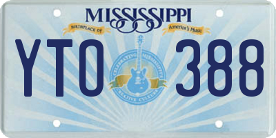 MS license plate YTO388