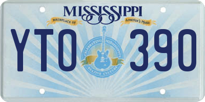MS license plate YTO390