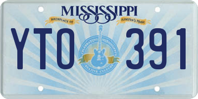 MS license plate YTO391