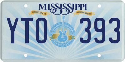 MS license plate YTO393