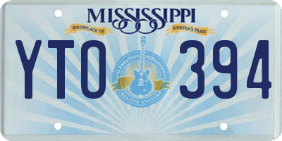MS license plate YTO394